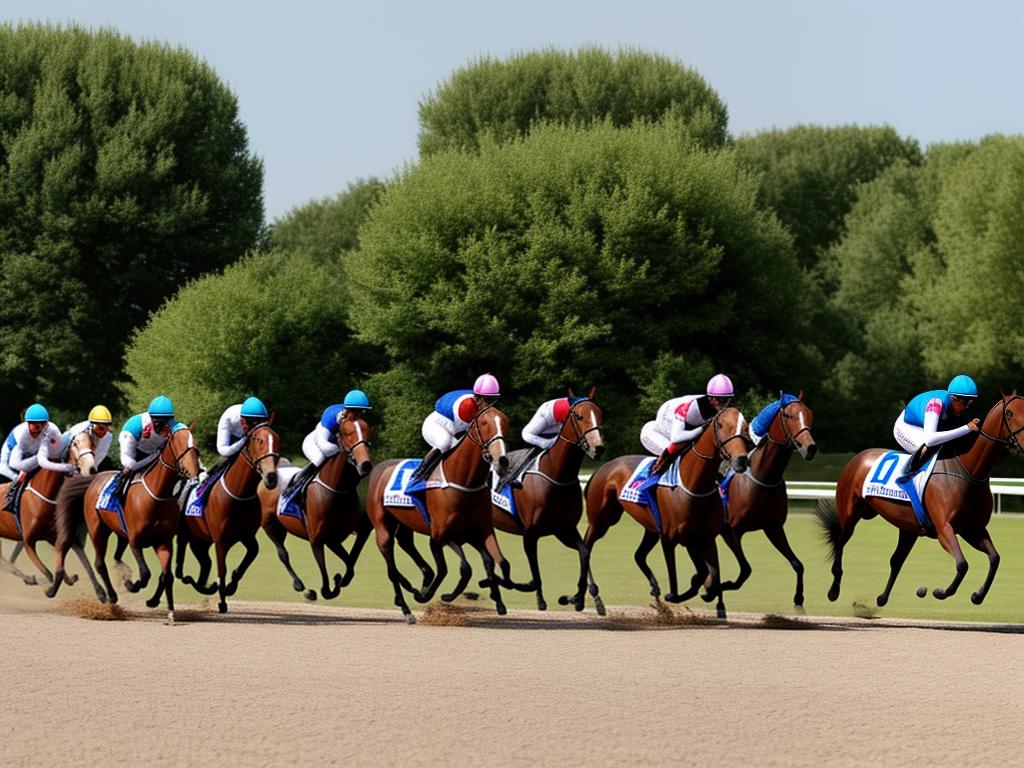 Image of horses racing in France throughout history