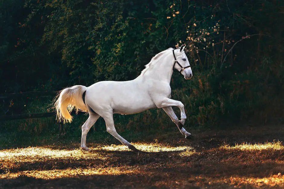 A majestic Oldenburg Horse galloping in a field