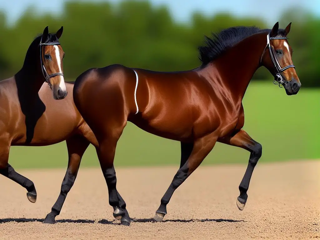 An American Saddlebred horse is a breed known for its elegance and athleticism in the show ring.