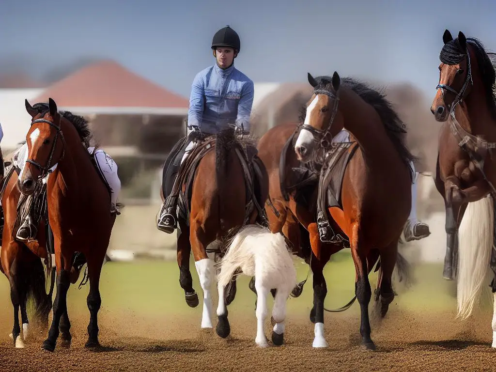 An image depicting the Ardennais horse in various forms of popular culture