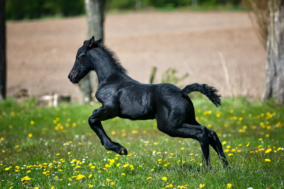 A majestic Breton Draft Horse standing in a field, showcasing its strength and beauty