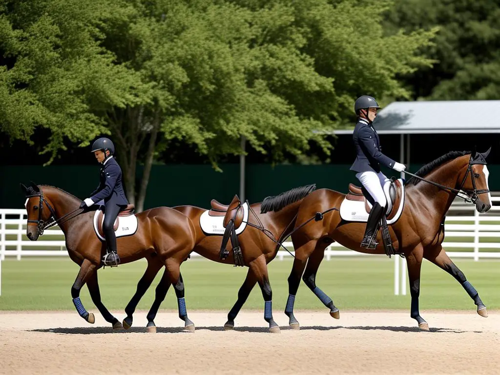 Image depicting the Ecole Nationale d'Equitation, showcasing riders in different disciplines at the school.