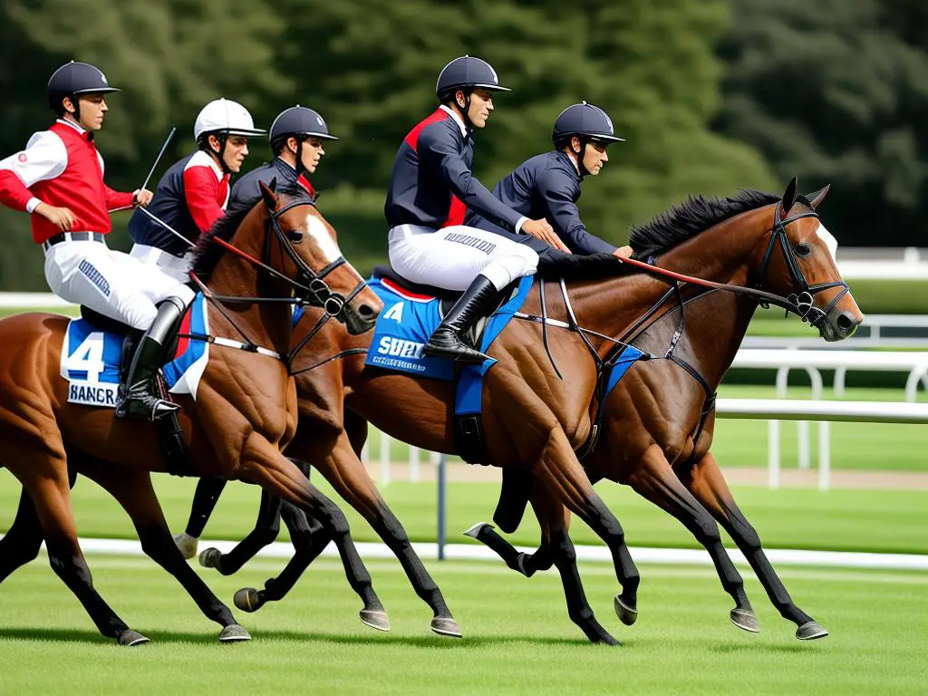 Image depicting various French racing horse breeds in action