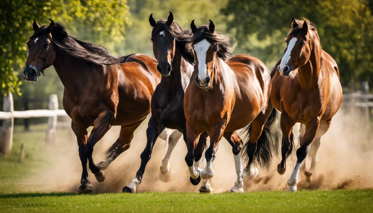 Image of Hungarian horse breeds, showcasing the strength and beauty of these animals.