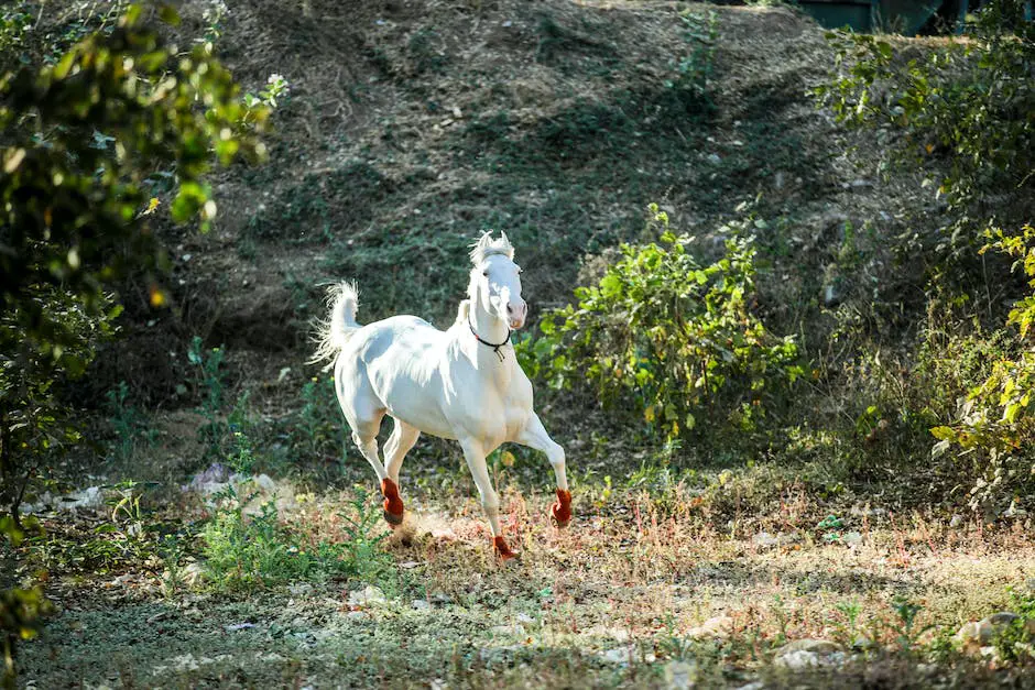 A majestic Rhenish German Coldblood horse standing in a field