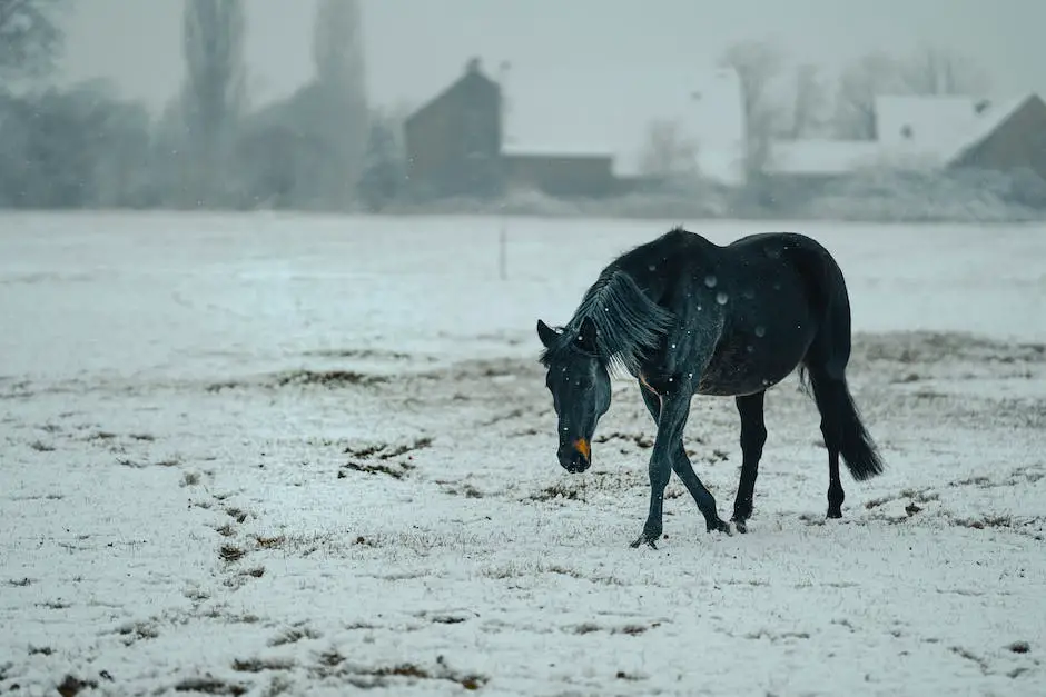 A majestic Shire horse standing in a field