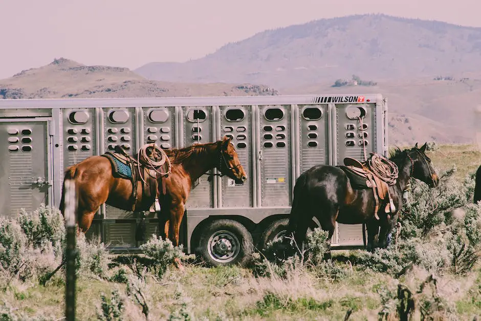 An image of two Shire Horses standing in a field