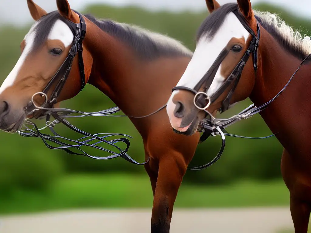 A clean and polished Saddlebred horse with a groomed mane and braids and shiny hooves with a ribbon hanging on its bridle.