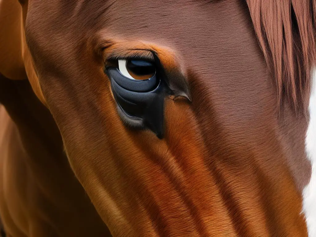 A beautiful close-up image of a brown Warmblood horse with strong features and gentle expression.
