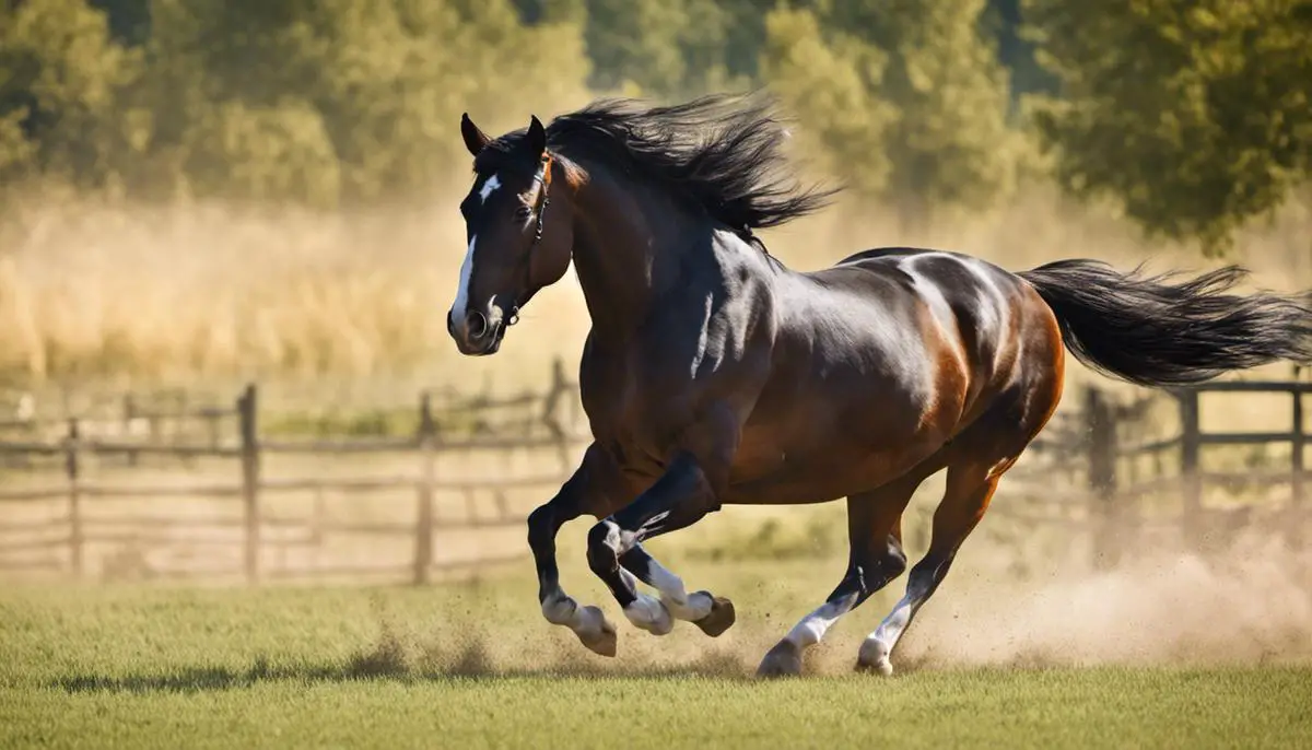 A majestic Westphalian horse with its head held high, representing the breed's grace and athleticism