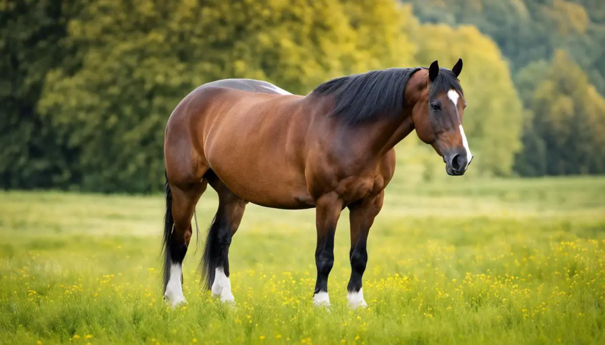 A Westphalian Horse standing in a pasture, representing the text about potential health issues and prevention